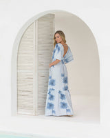 Vestido Elodia Flores Azul