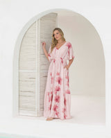 Vestido Elodia Flores Rosa