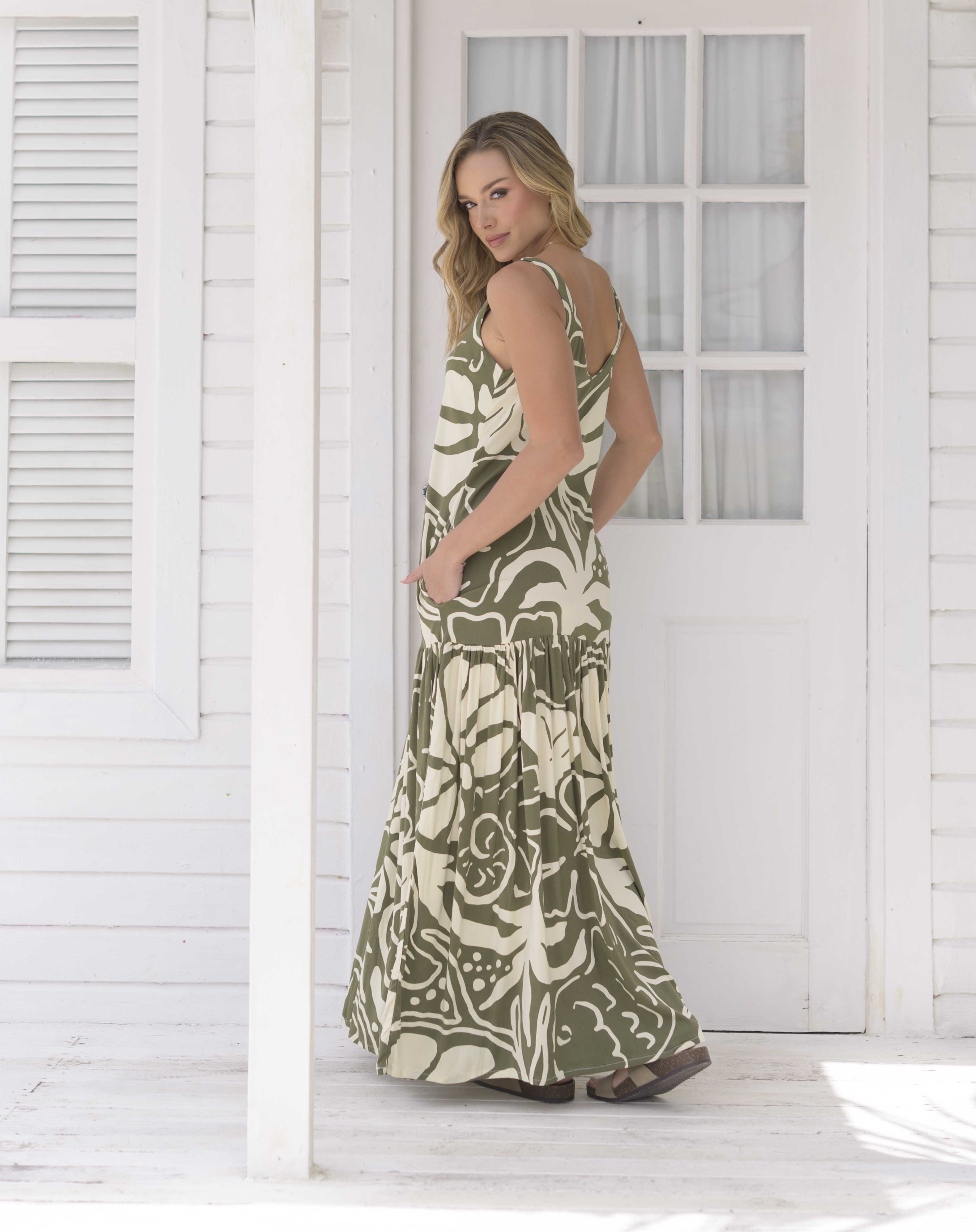 Vestido Marcia Milan verde