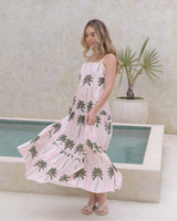 Vestido Lily Palmas Marfil