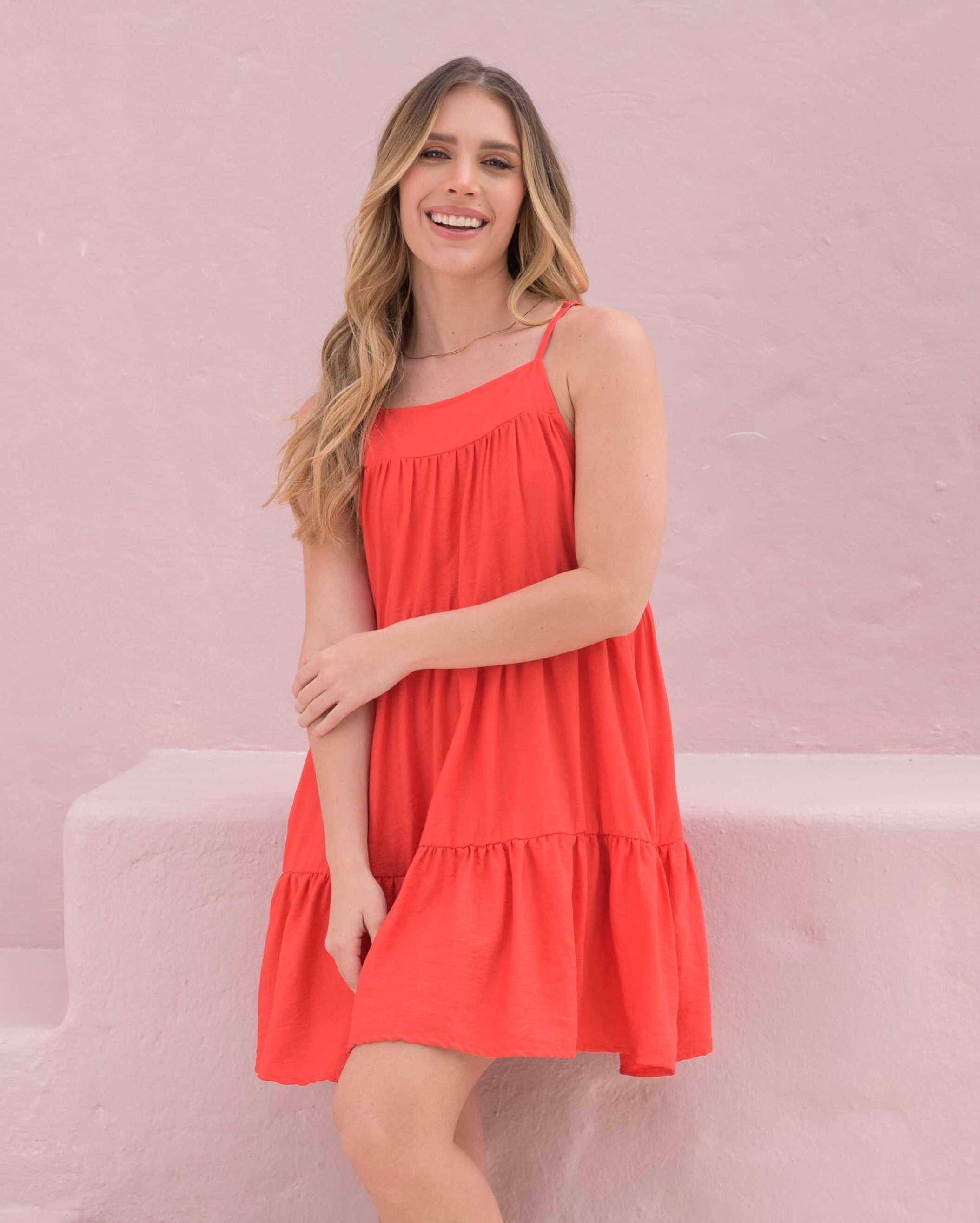 Vestido Alexa Plane Red