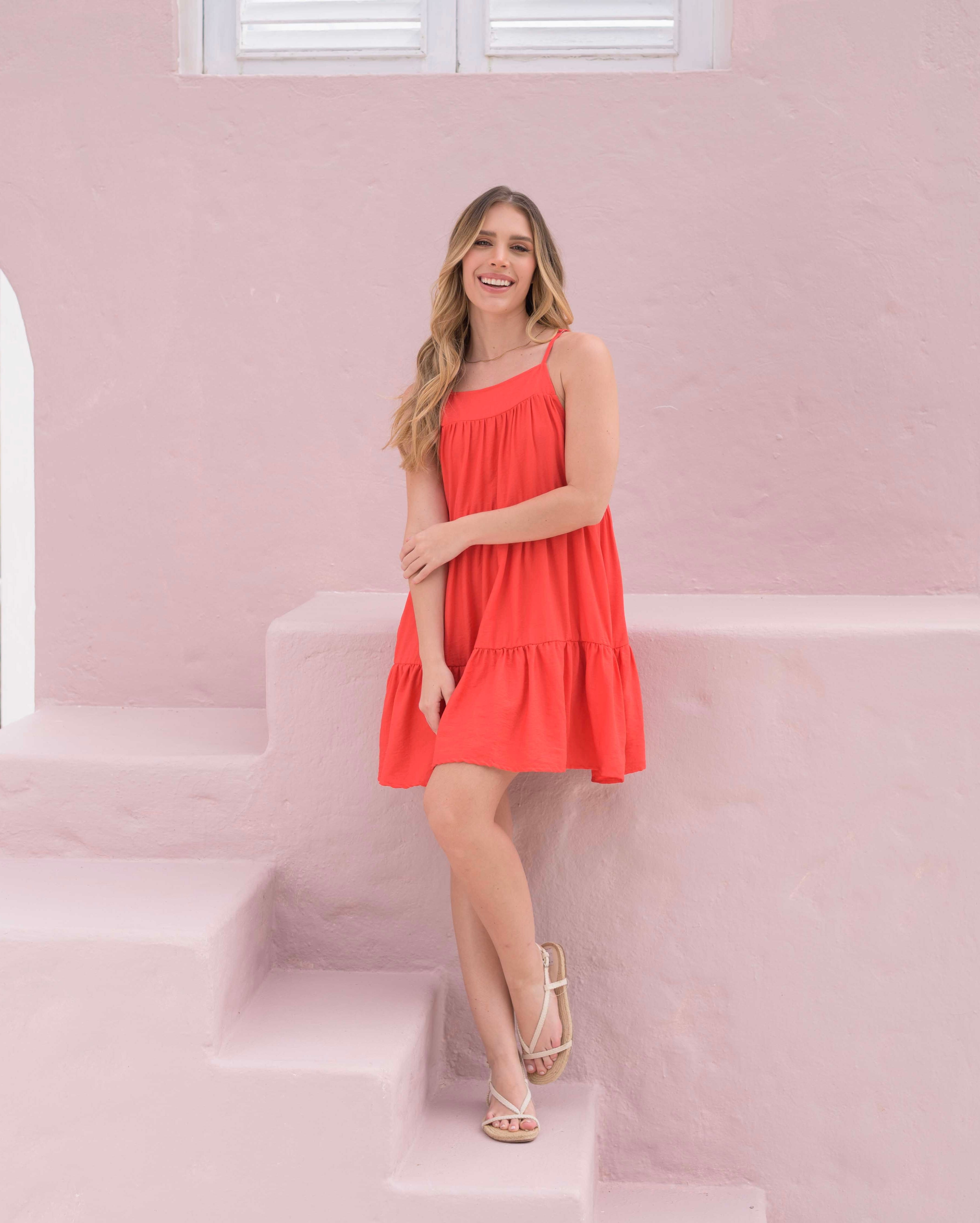 Vestido Alexa Plane Red