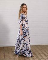 Vestido Elodia Print Azul