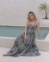 Vestido Lily Palmas Verde