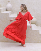 Vestido Elodia Plane Red