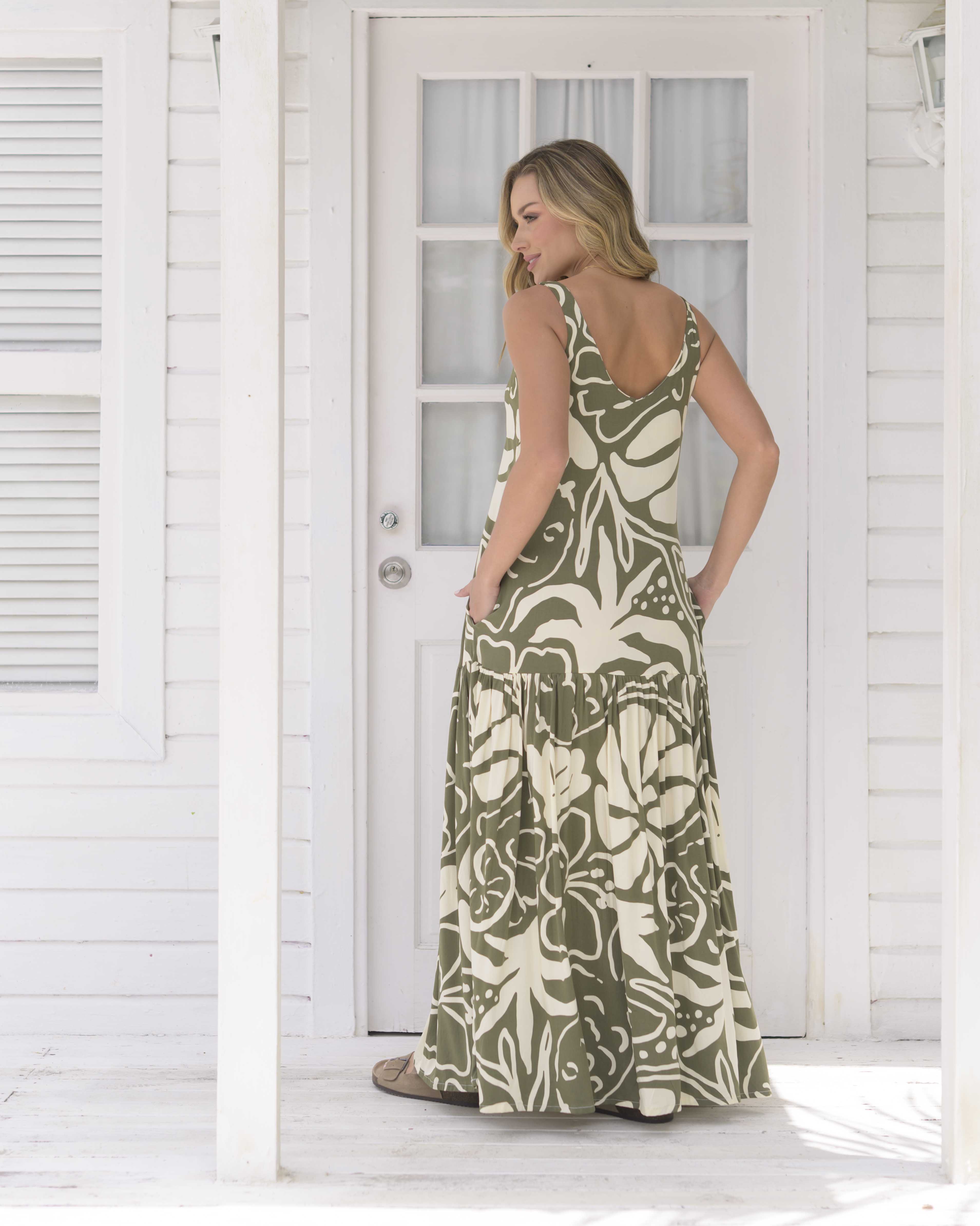 Vestido Marcia Milan verde