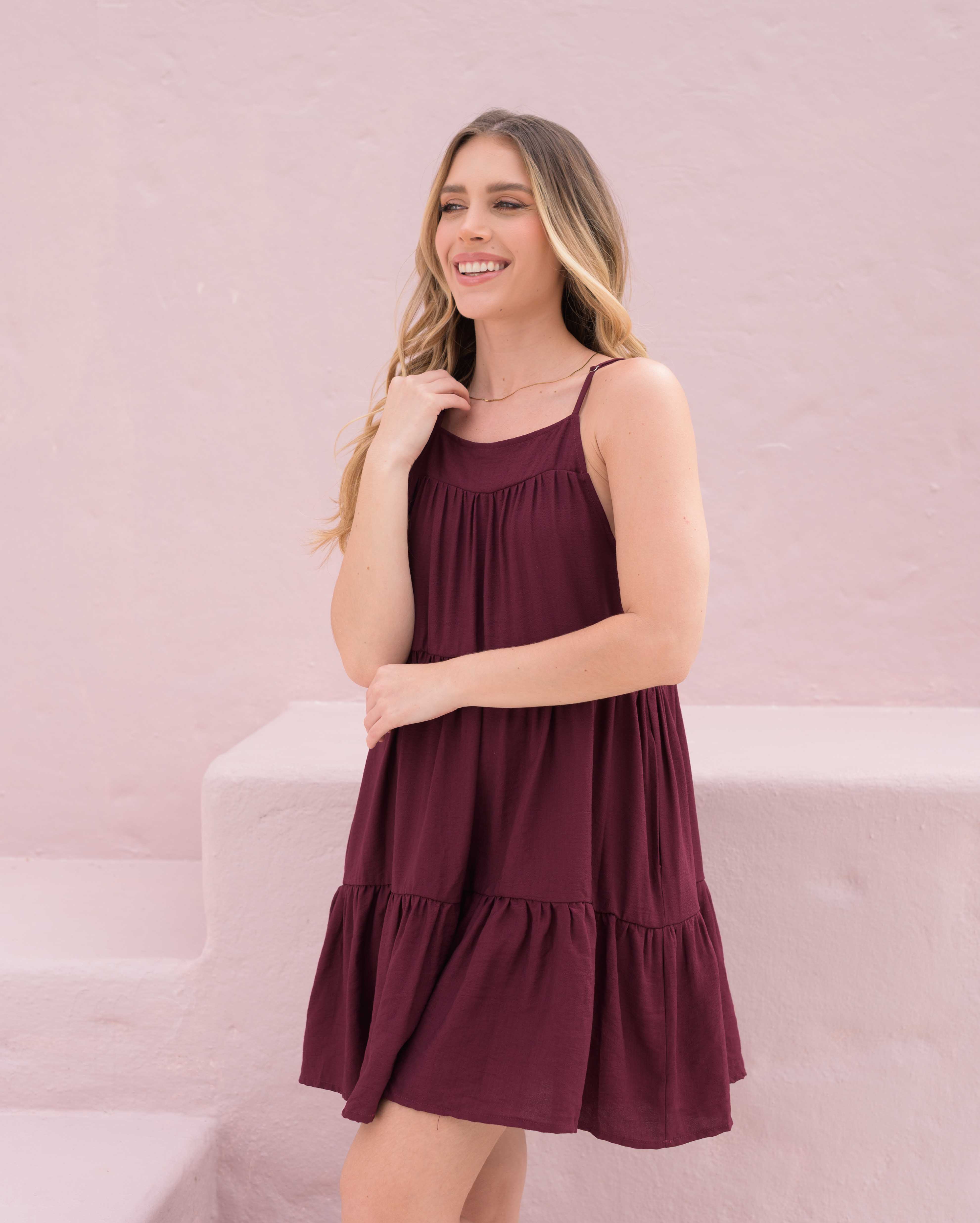 Vestido Alexa Plane Uva