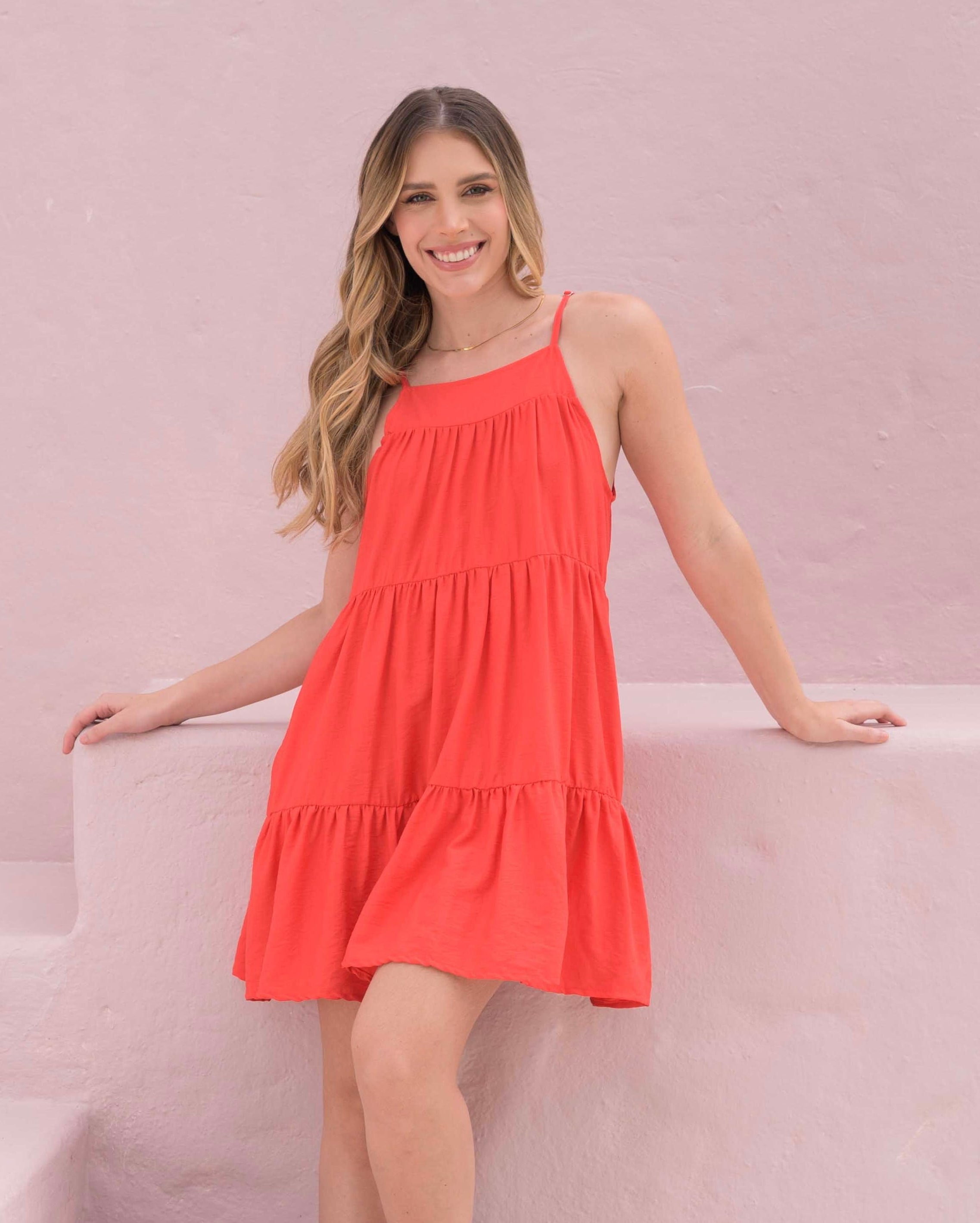 Vestido Alexa Plane Red