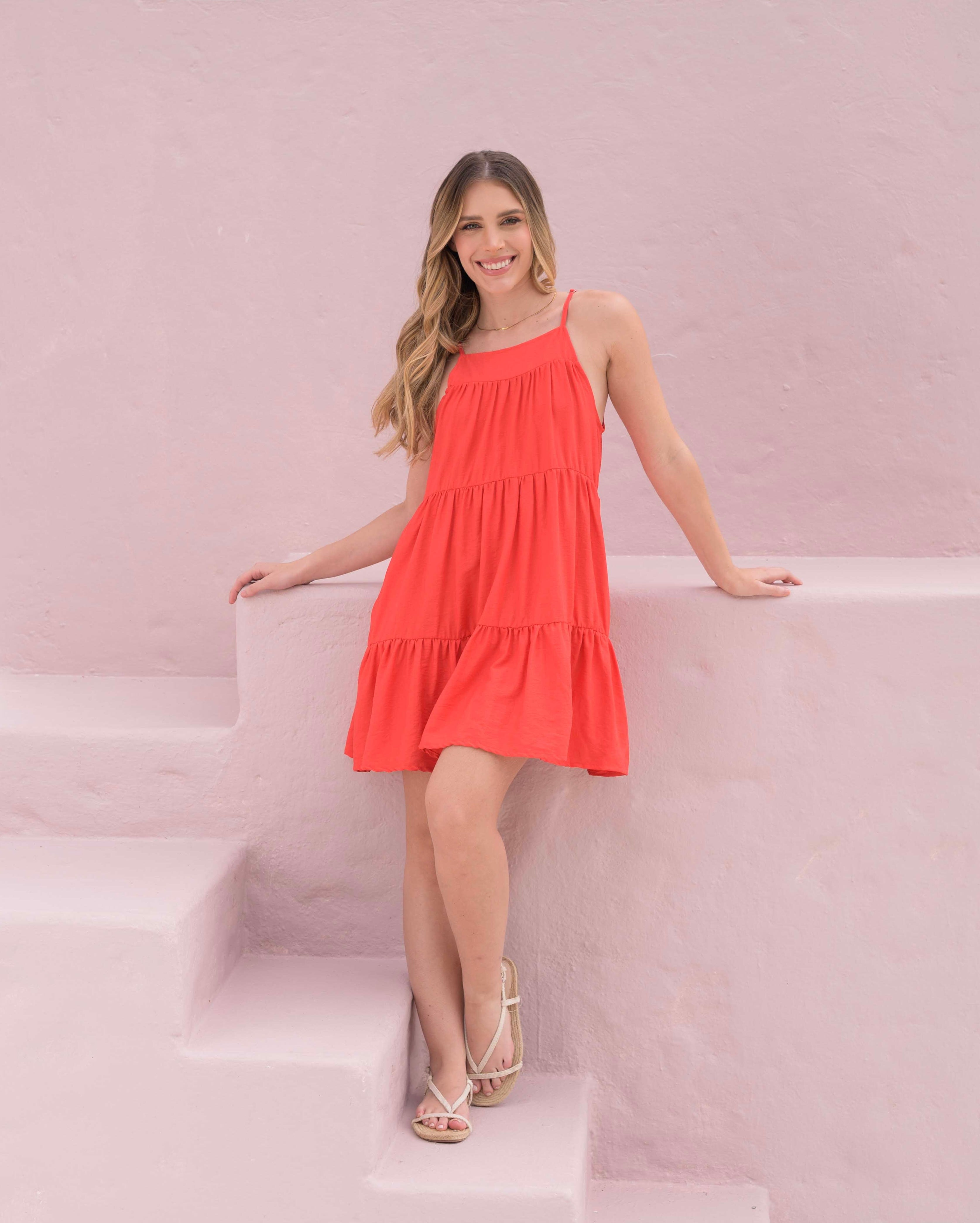 Vestido Alexa Plane Red