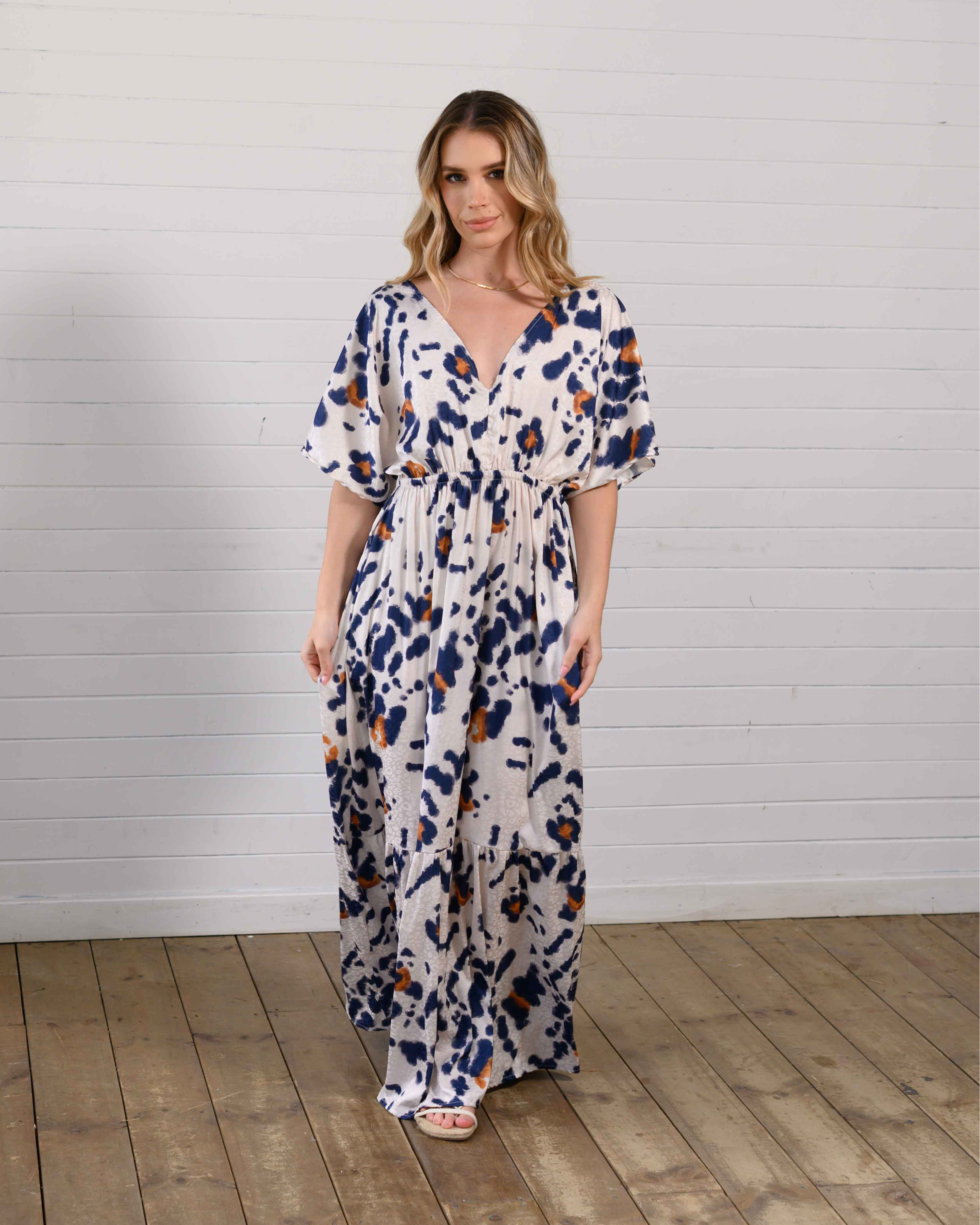 Vestido Elodia Print Azul