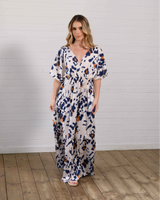 Vestido Elodia Print Azul