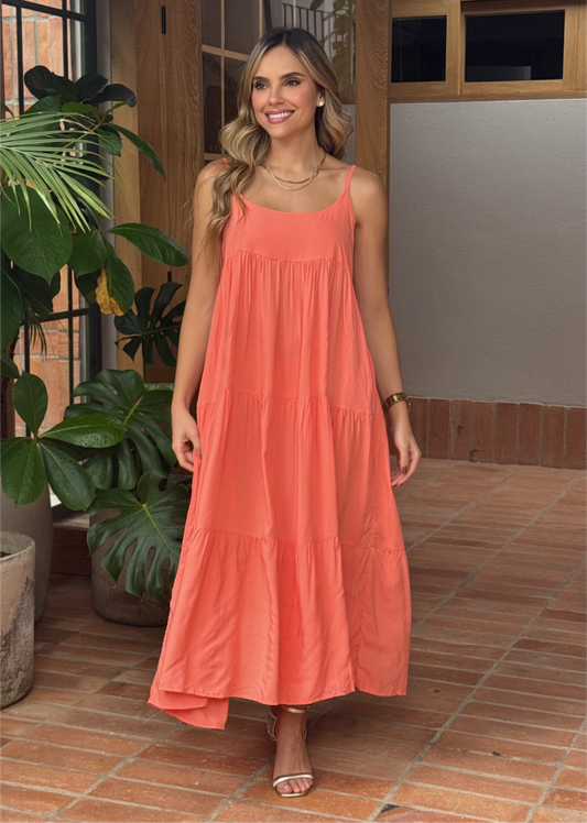 Vestido Cereza coral