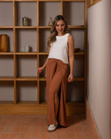 Pantalón Paulina plane moca