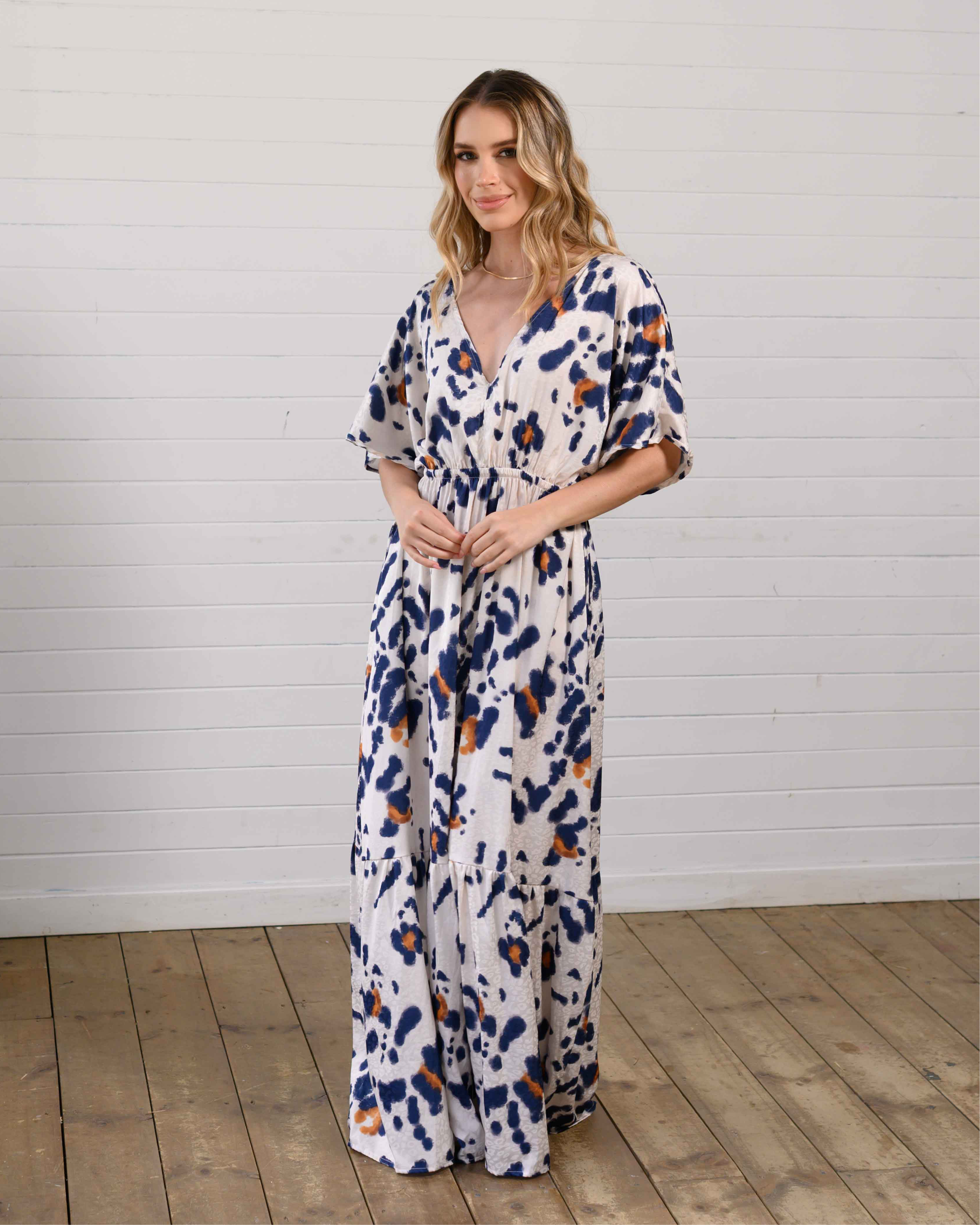 Vestido Elodia Print Azul