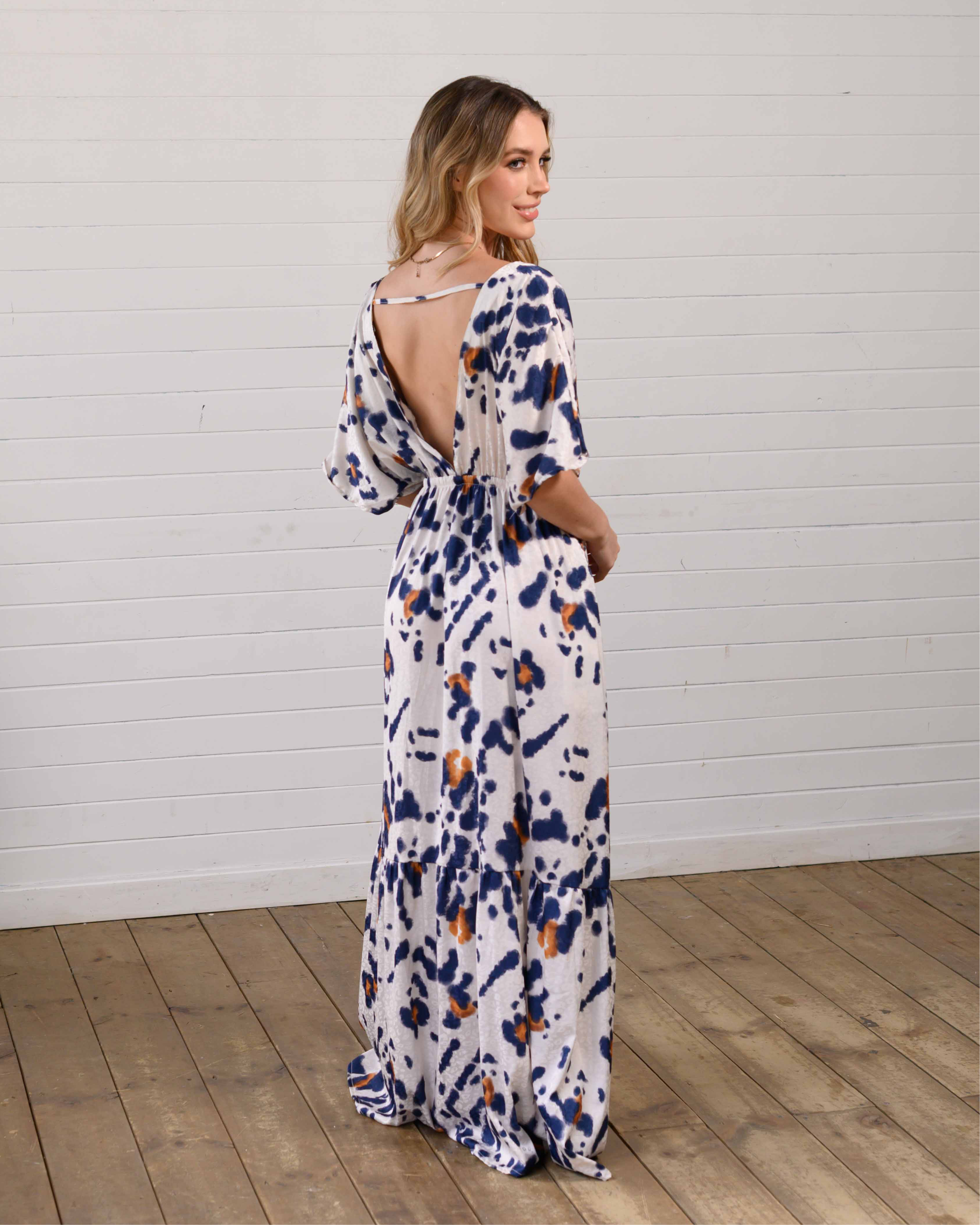 Vestido Elodia Print Azul