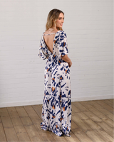 Vestido Elodia Print Azul