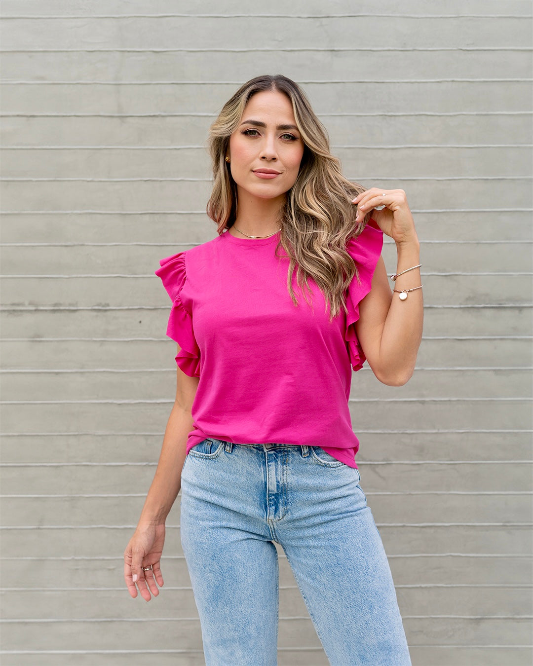 T-shirt Rebeca fucsia