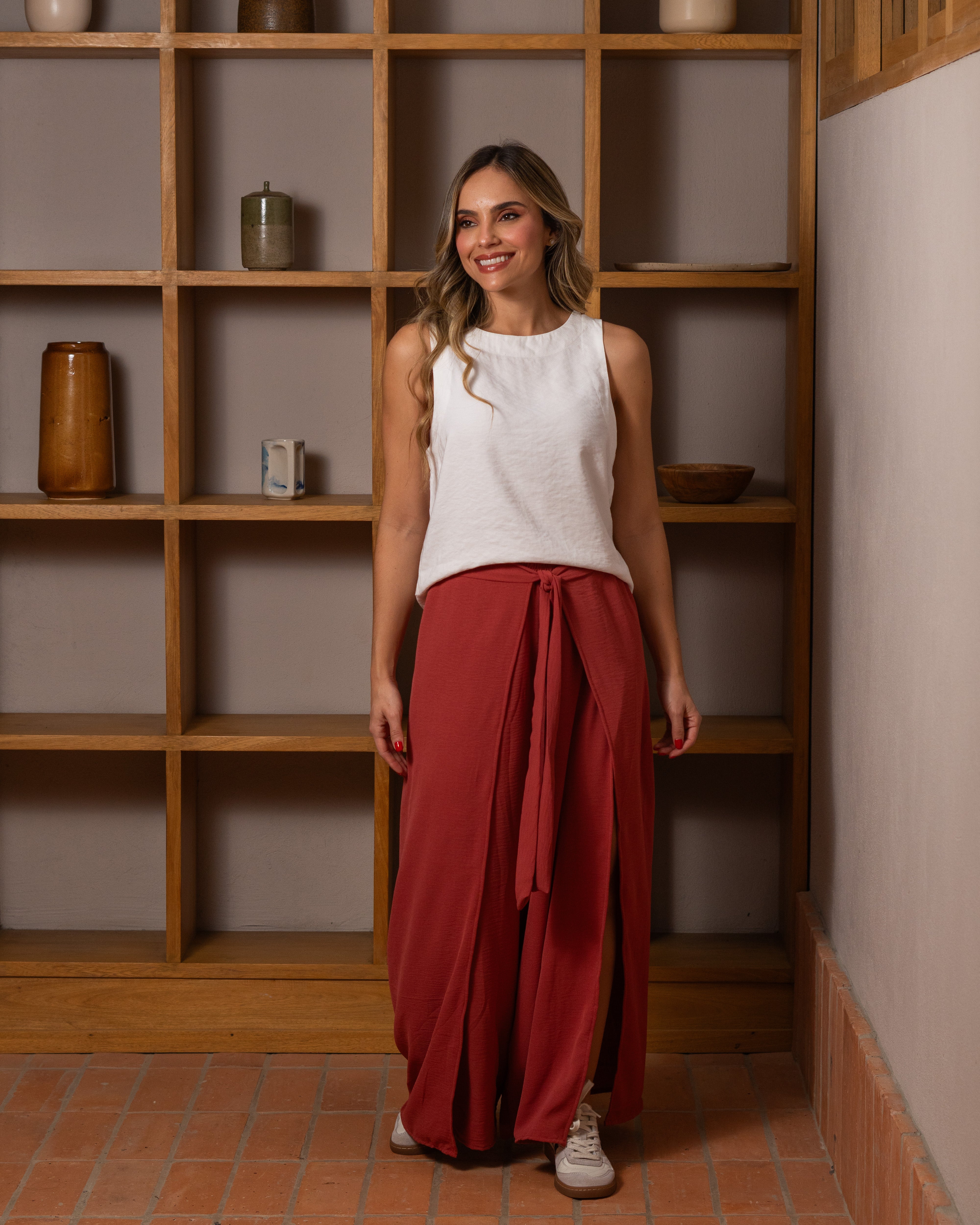 Pantalón Paulina plane rubor