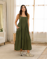 Vestido Cereza Militar