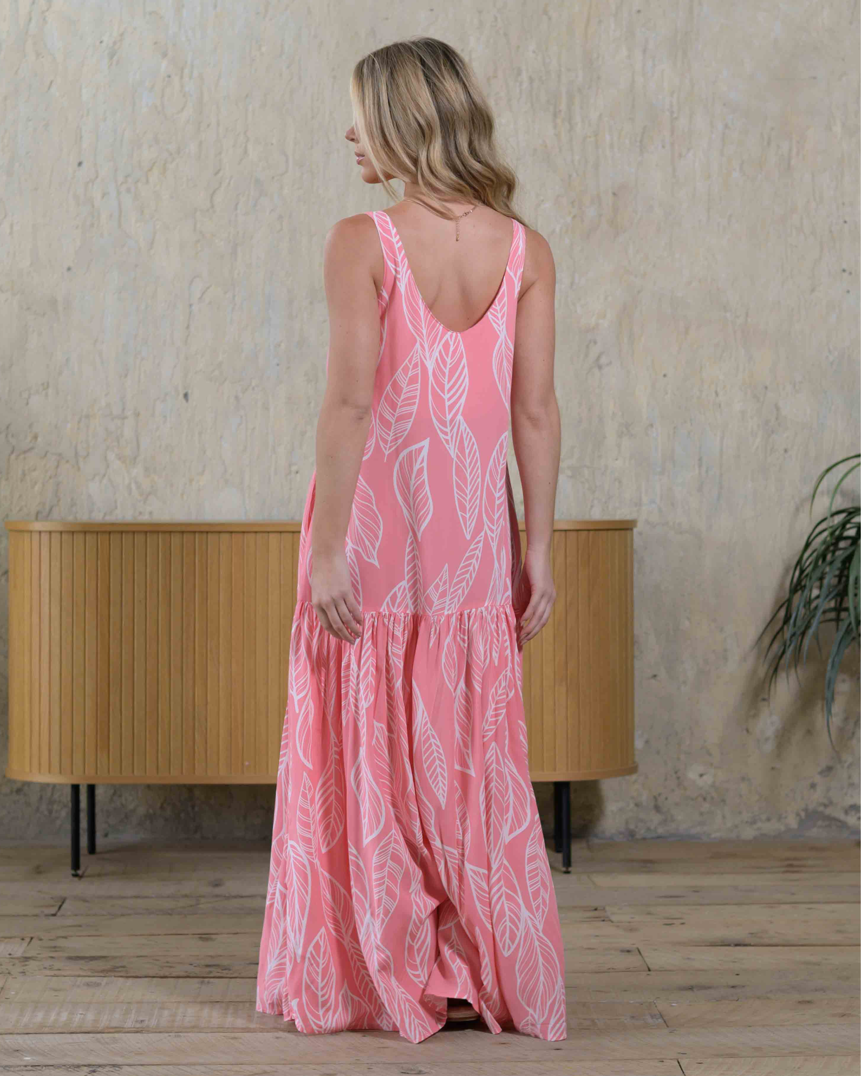 Vestido Marcia Hojas Pink