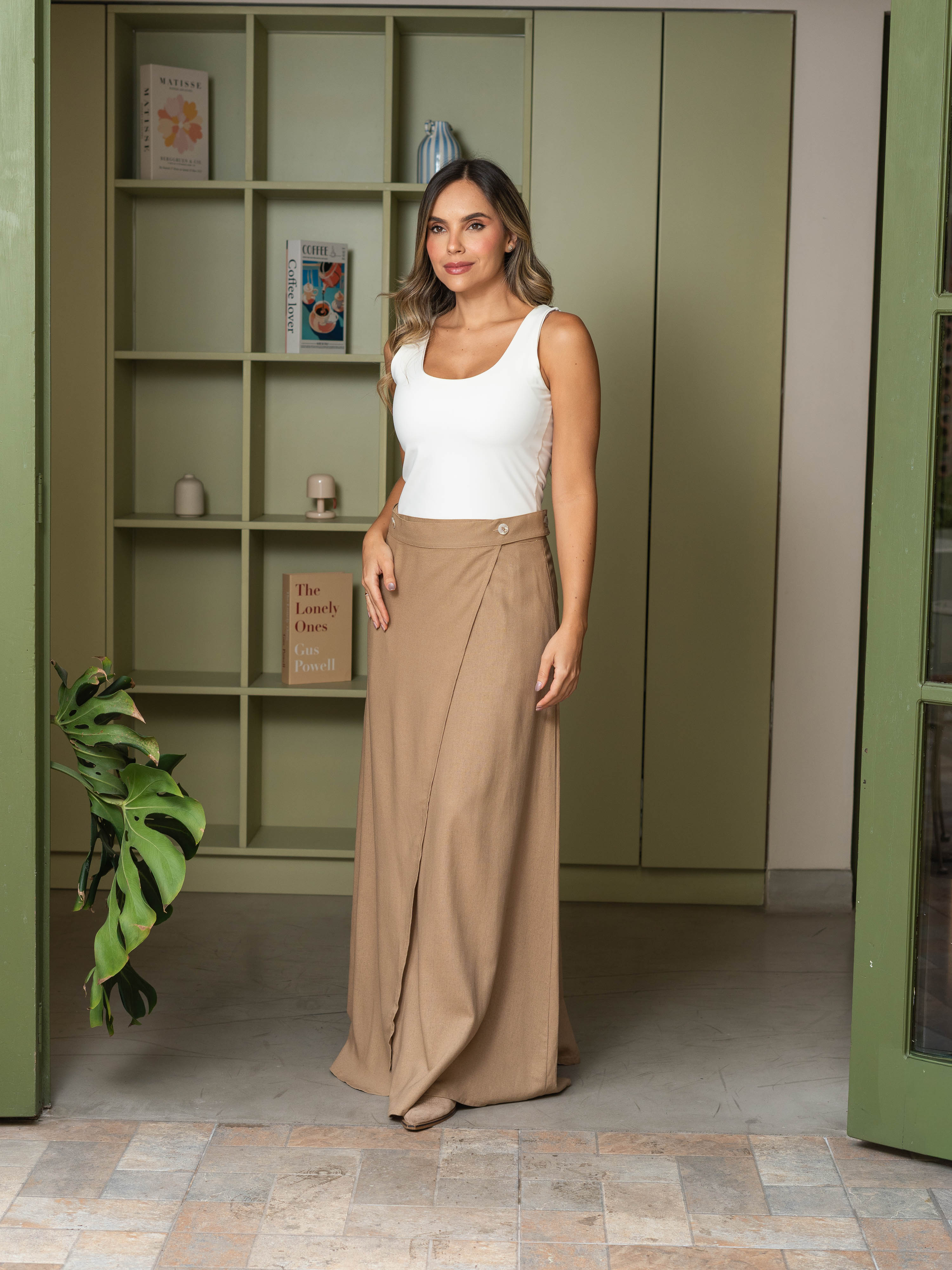 Falda Roxana Plane Cocoa