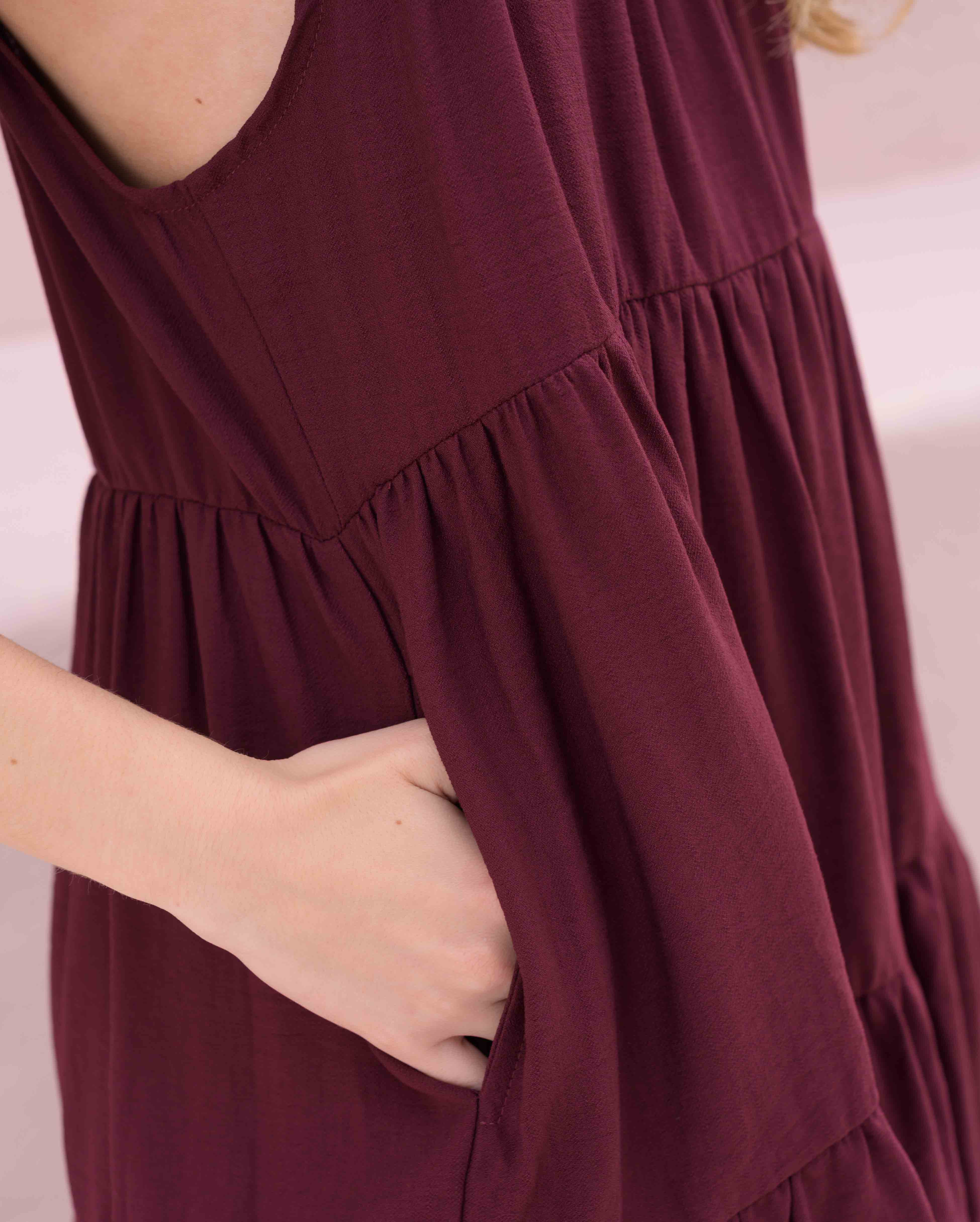 Vestido Alexa Plane Uva