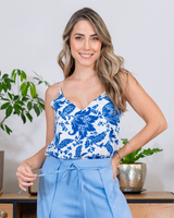 Blusa Unit Azul Flores