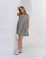 Vestido Praia Corto Plane Verde