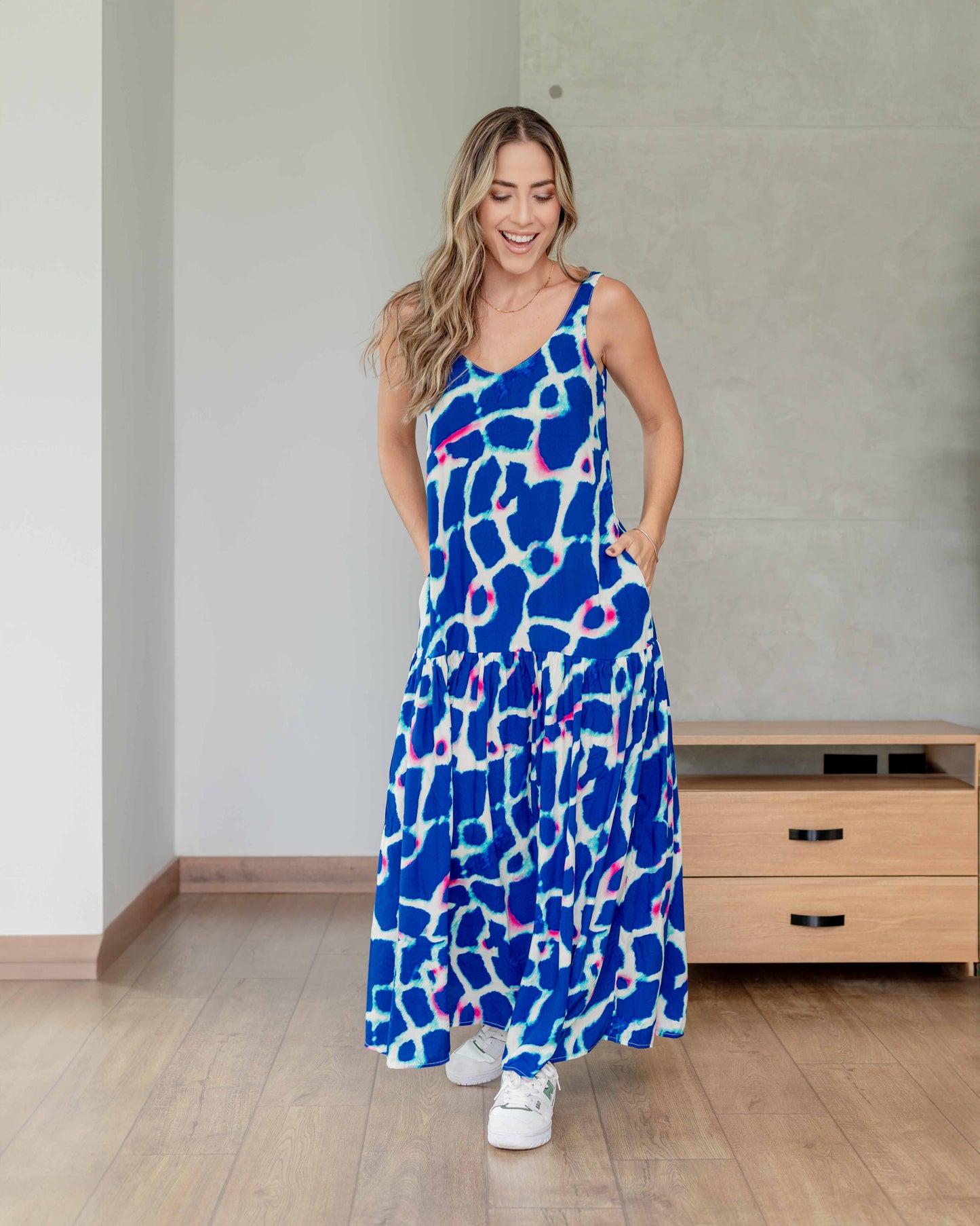 Vestido Marcia Africa Azul