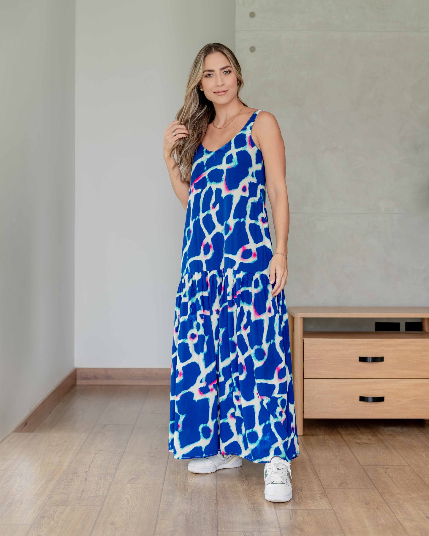 Vestido Marcia Africa Azul