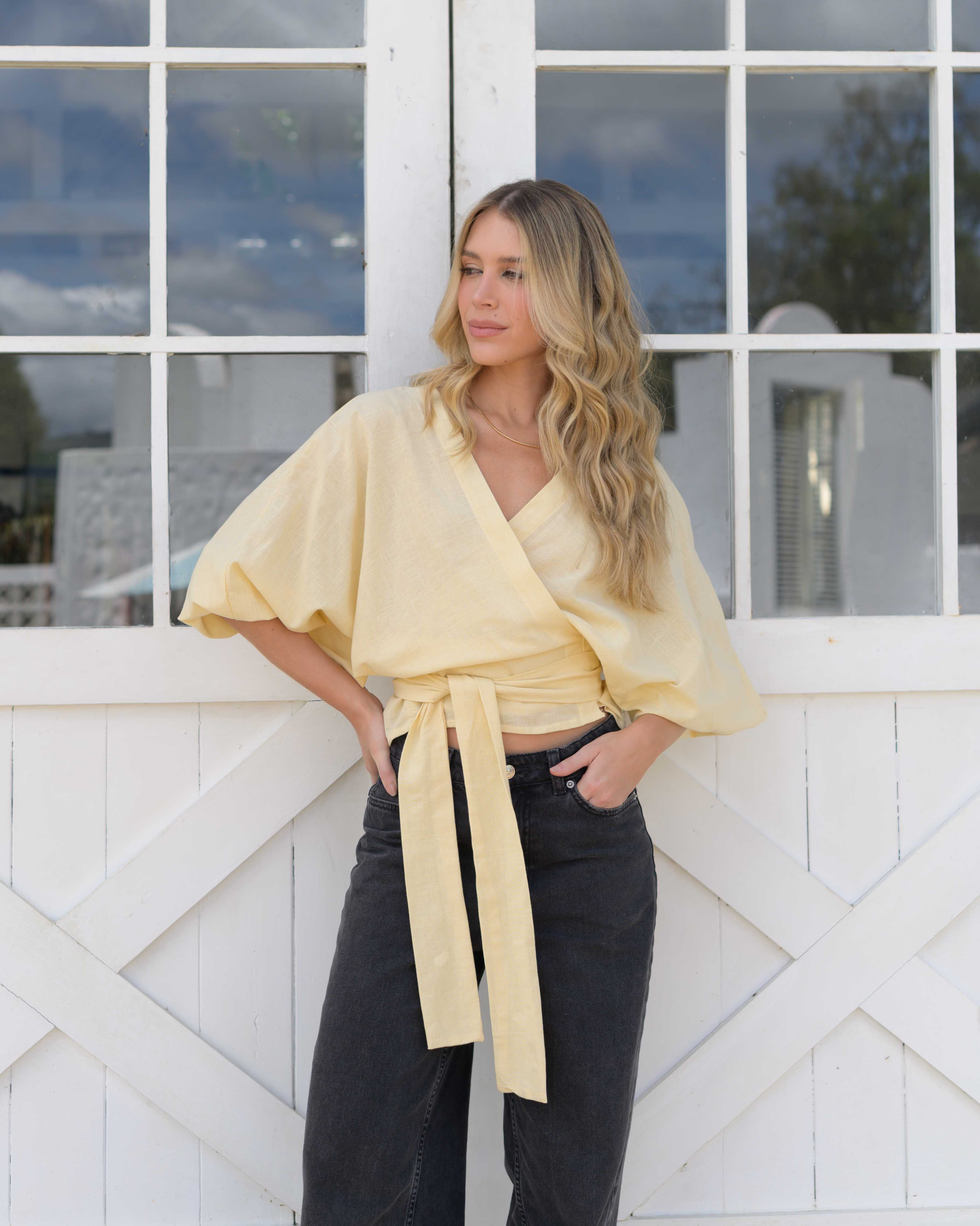 Blusa Sunset Plane Amarilla