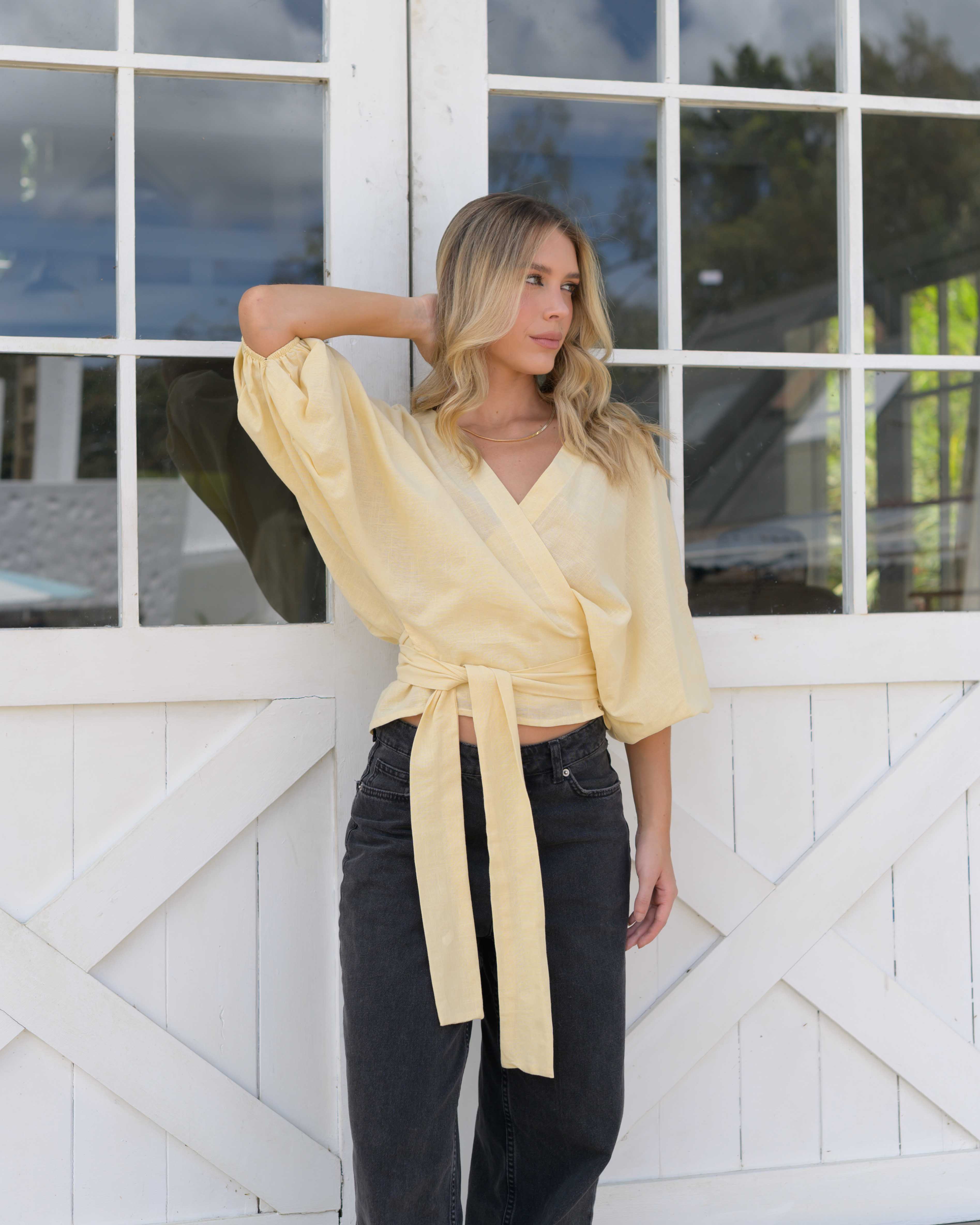 Blusa Sunset Plane Amarilla