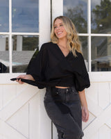 Blusa Sunset Plane Negra