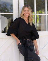 Blusa Sunset Plane Negra