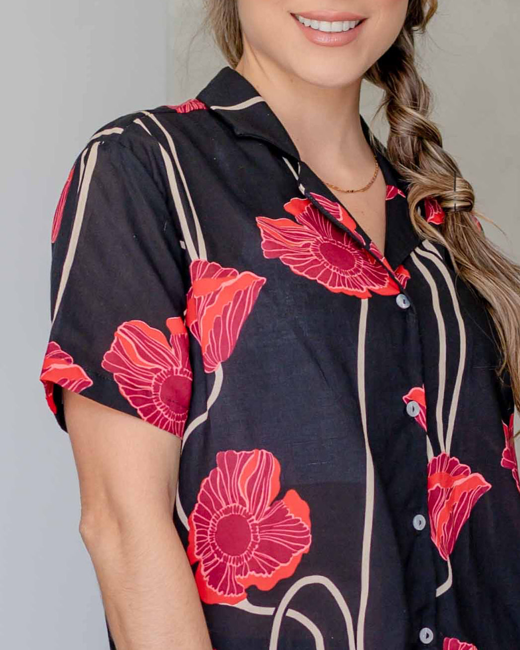 Pijama Short Tulipps Negra