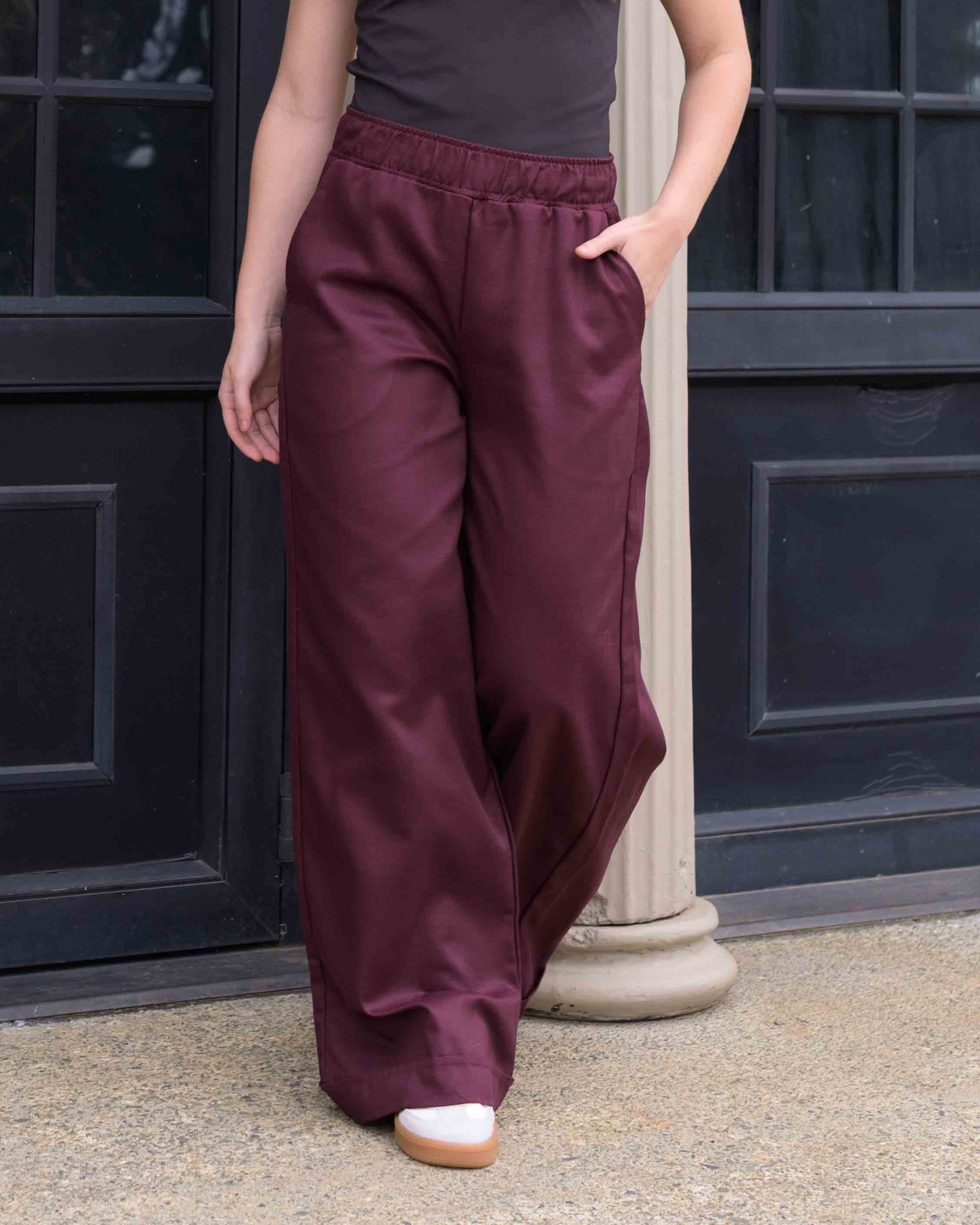 Pantalon Cande Plane Vino