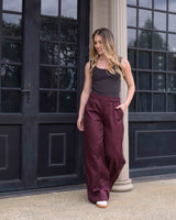 Pantalon Cande Plane Vino