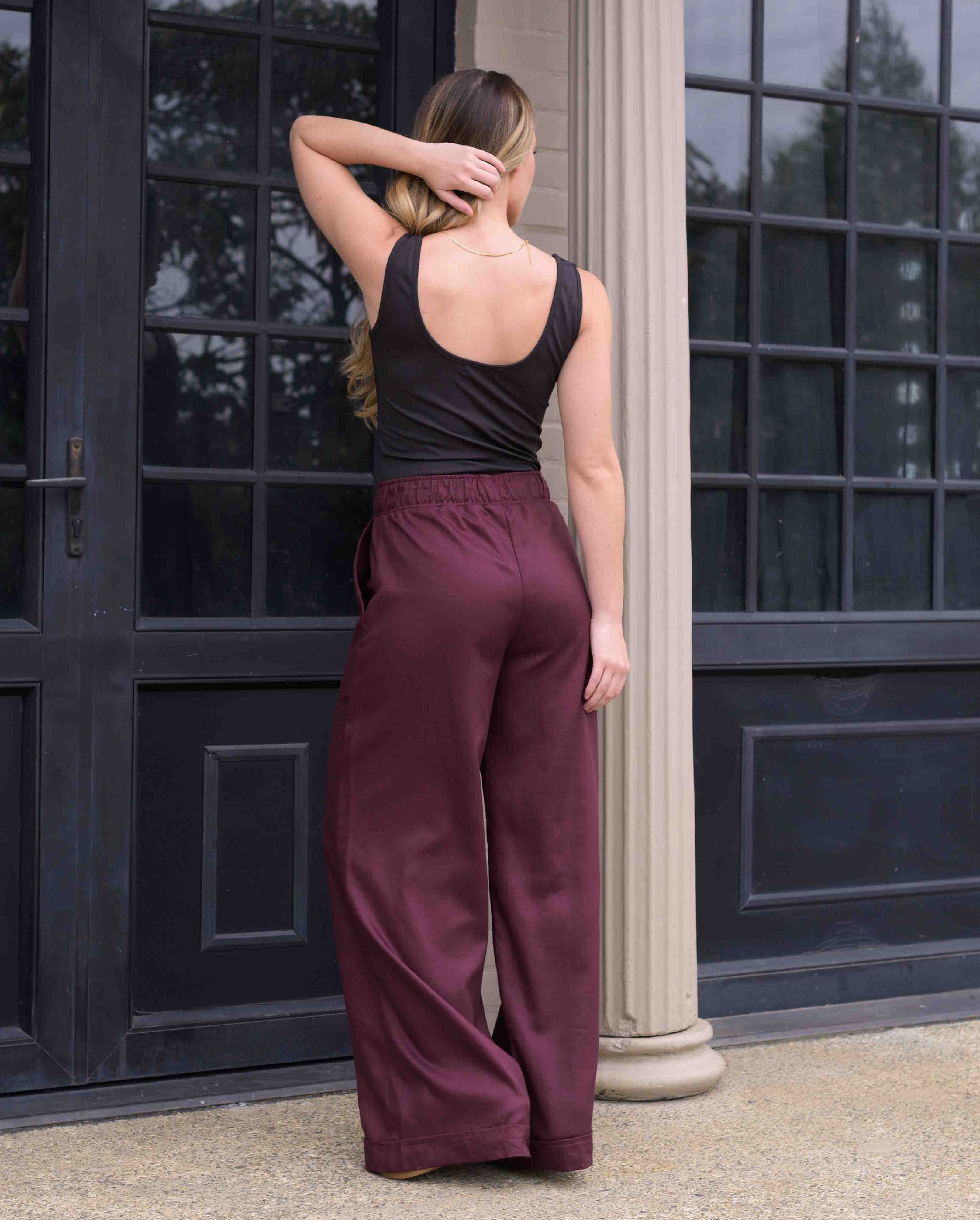 Pantalon Cande Plane Vino