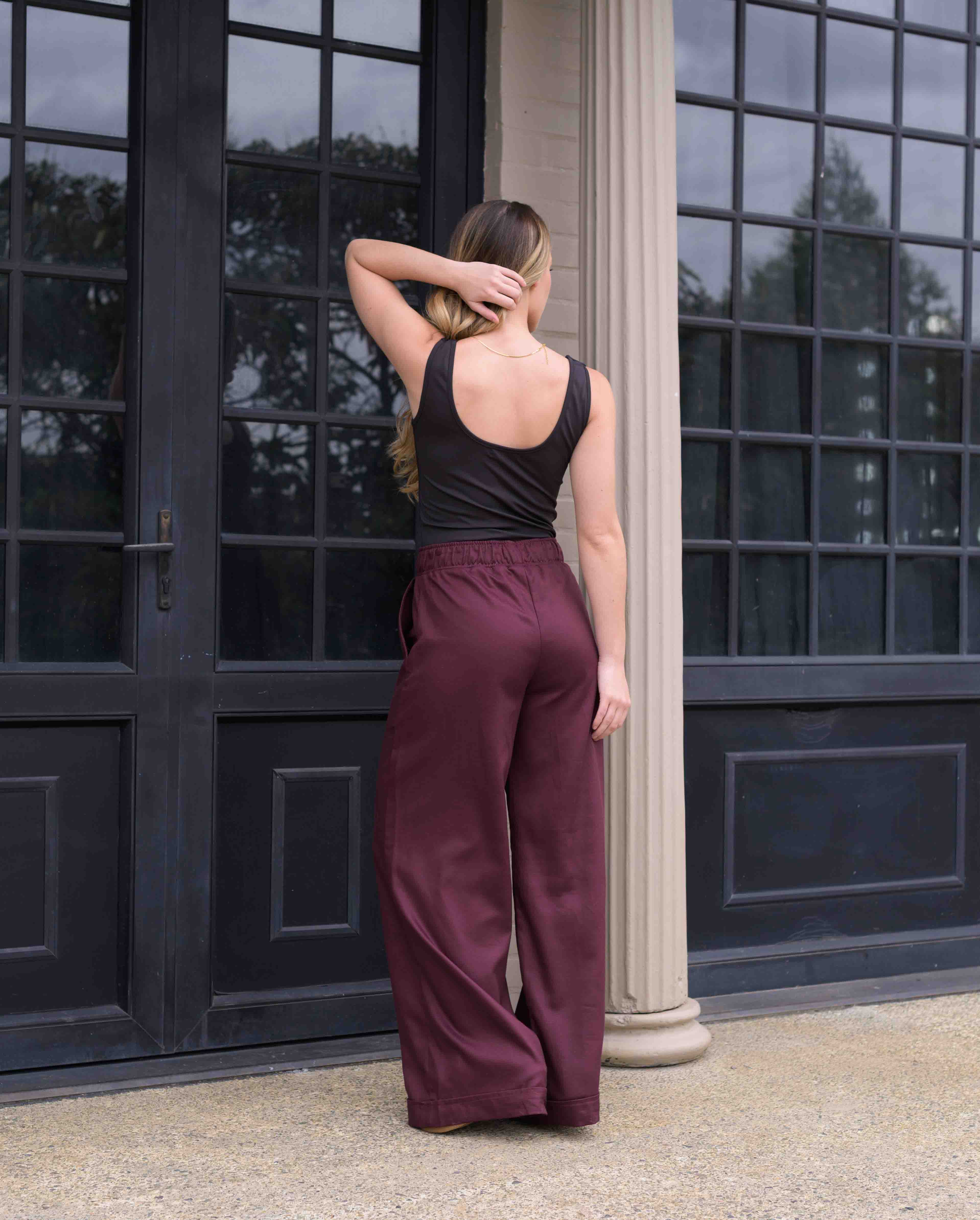 Pantalon Cande Plane Vino
