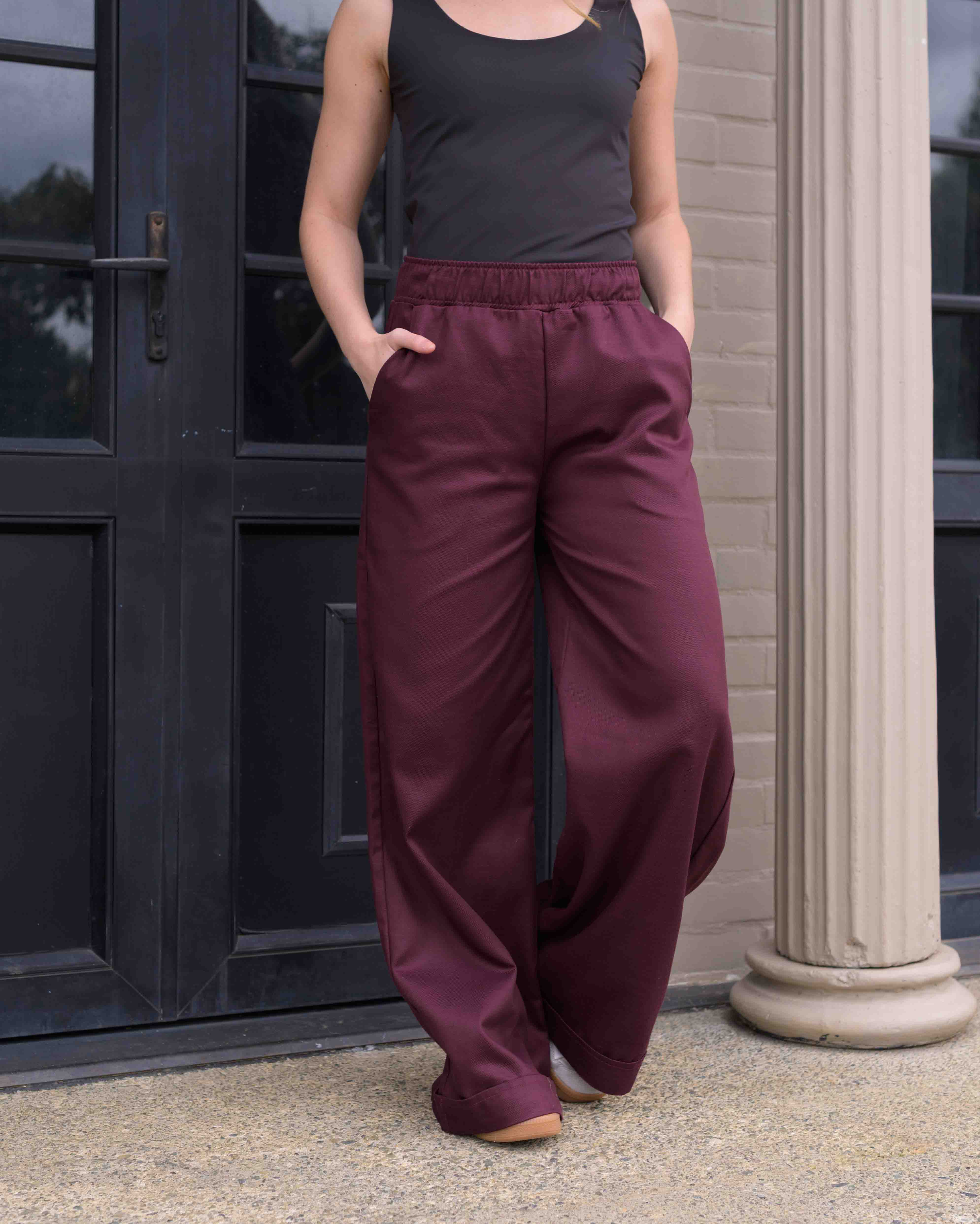 Pantalon Cande Plane Vino