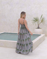 Vestido Lily Palmas Verde