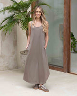 Vestido Isabella Plane Taupé