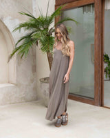 Vestido Isabella Plane Taupé