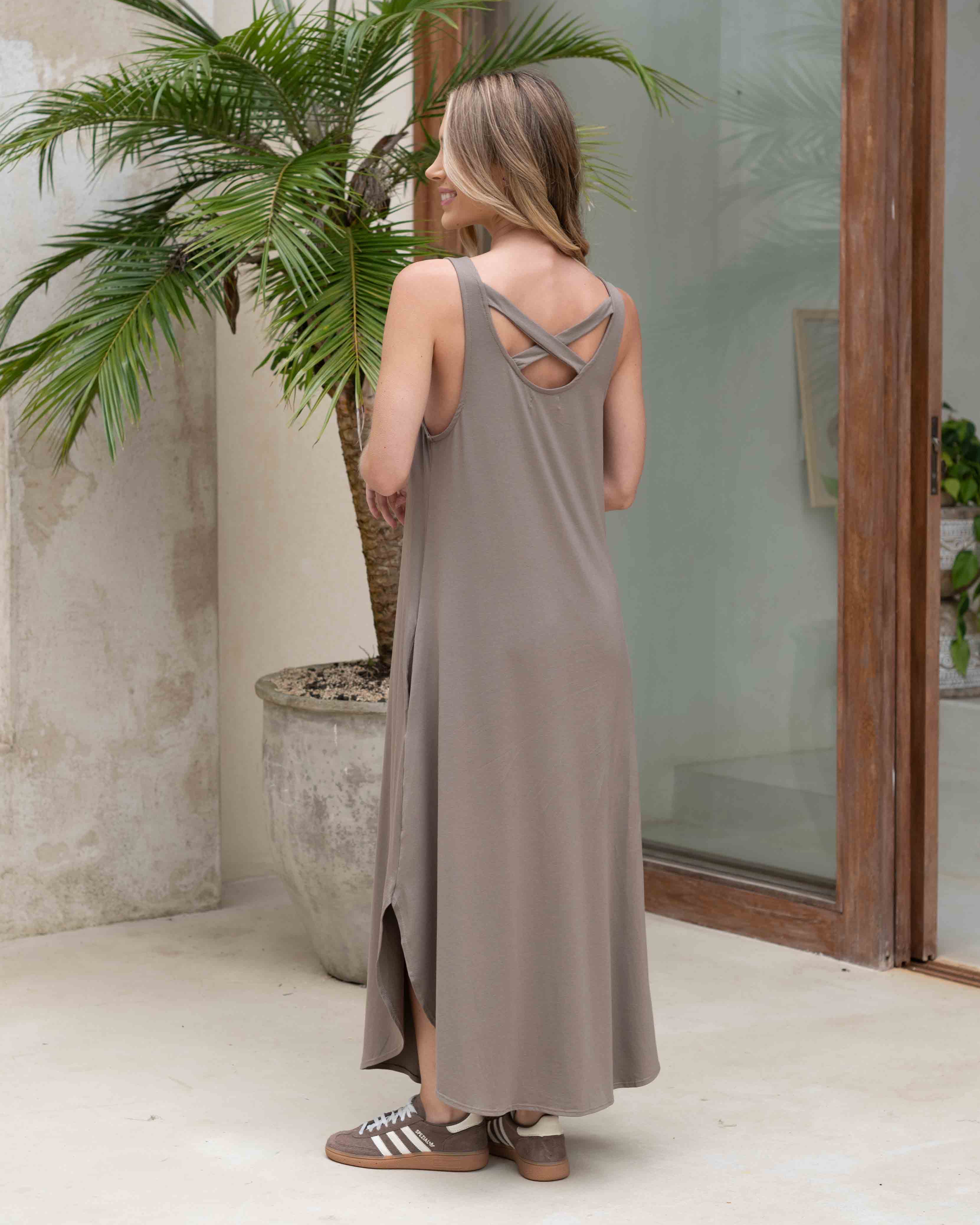 Vestido Isabella Plane Taupé