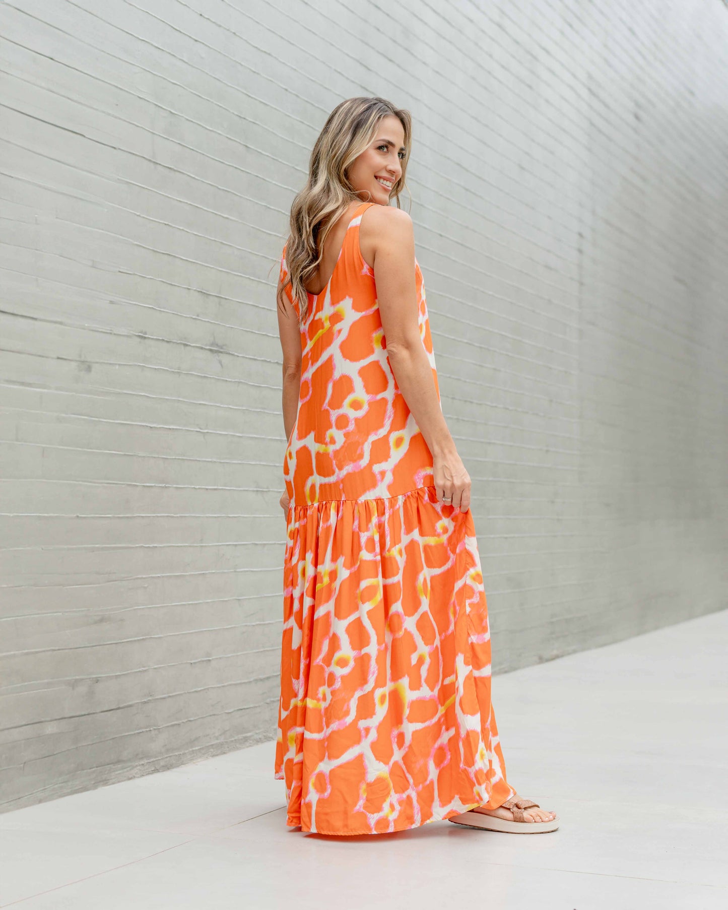 Vestido Marcia Africa Naranja