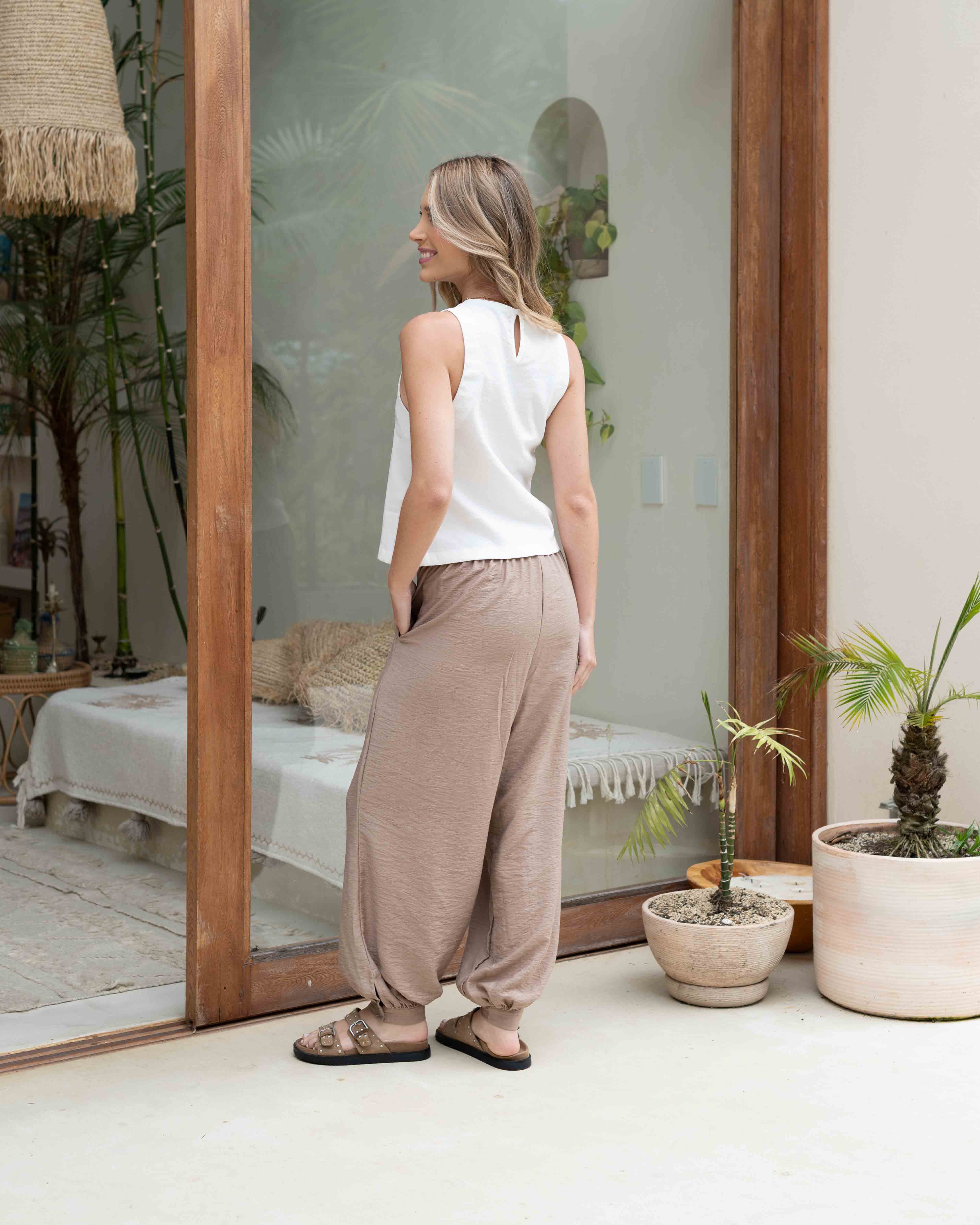 Pantalón Blanca Plane Canela