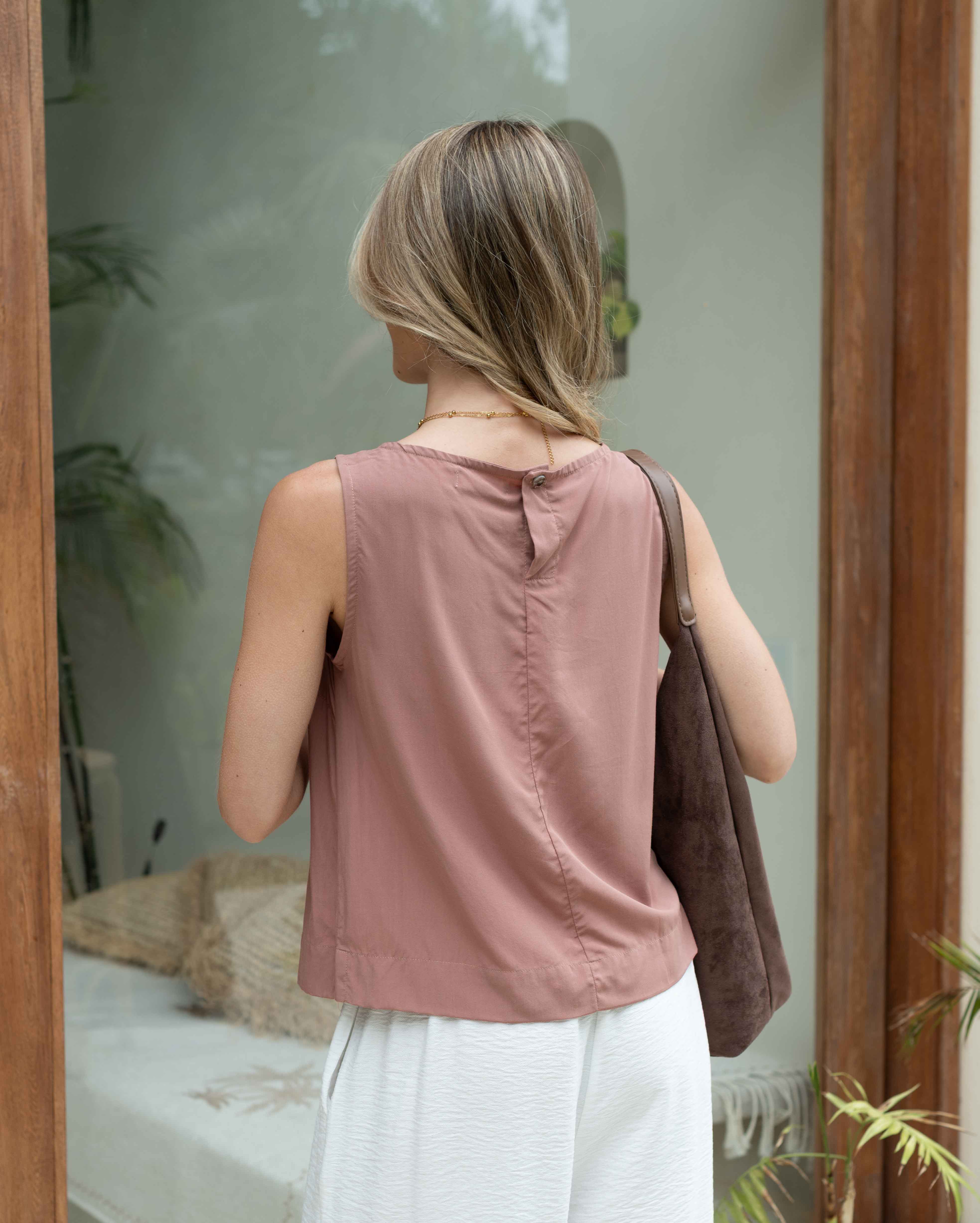 Blusa Fernanda Plane Mocca