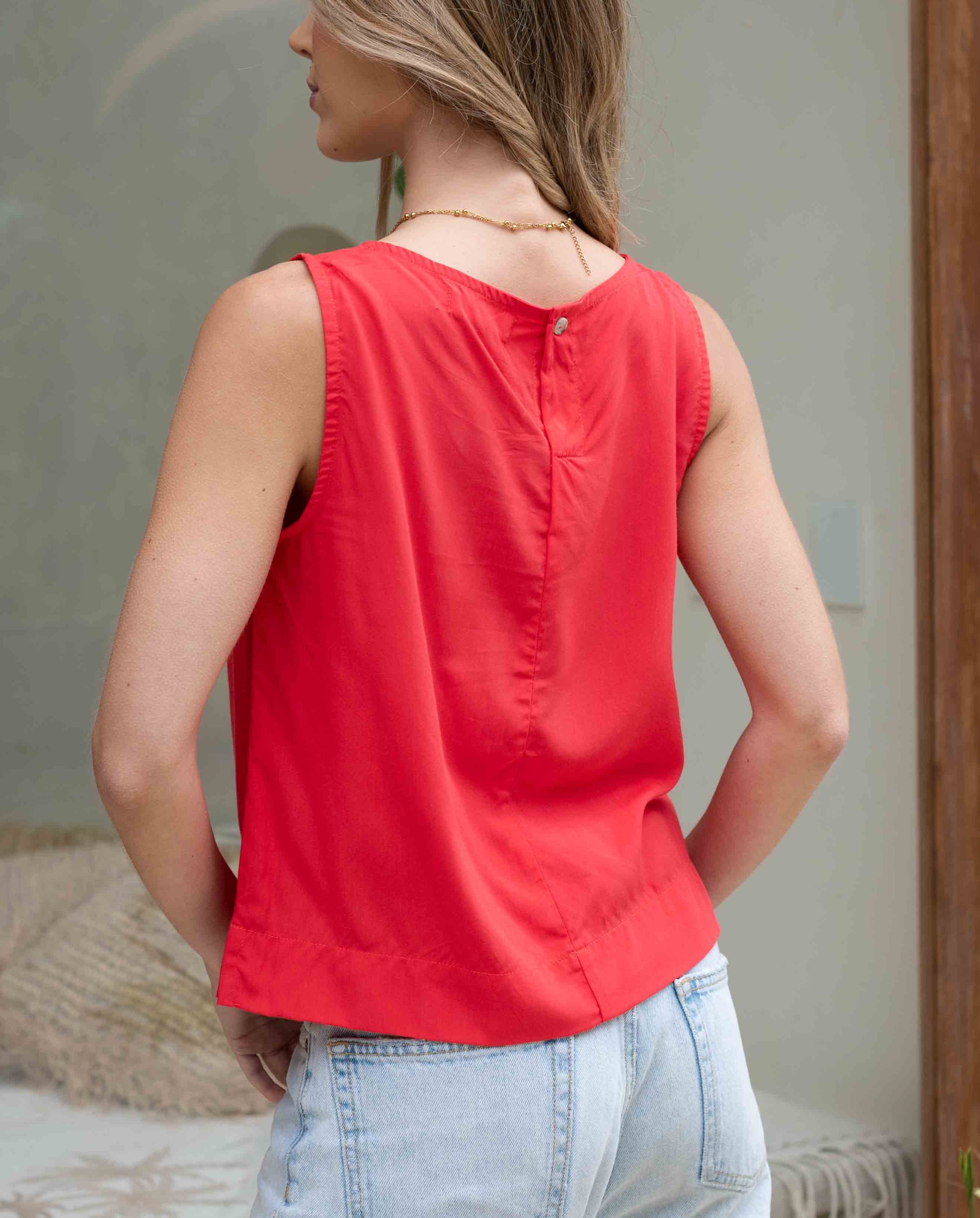 Blusa Fernanda Plane Roja