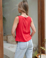 Blusa Fernanda Plane Roja