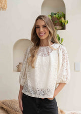 Blusa Ivanna Lace Ivory